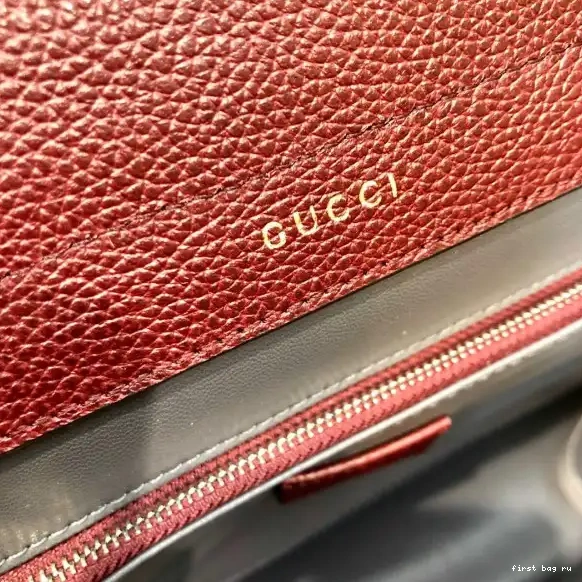 Firstbag ru leather Zumi top small handle grainy Gucci bag 0507